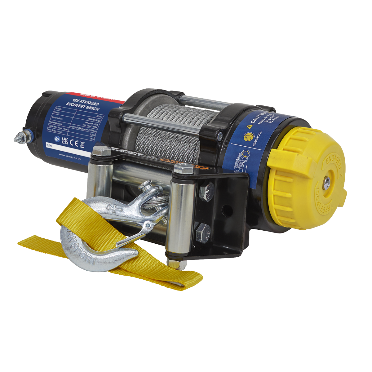 Sealey ATV1135 ATV/Quad Recovery Winch 1135kg (2500lb) Line Pull 12V - additional view 5