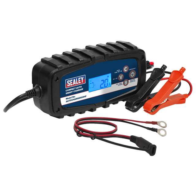 Sealey AUTOCHARGE400HF 6/12V Compact Auto Smart Charger & Maintainer 4A