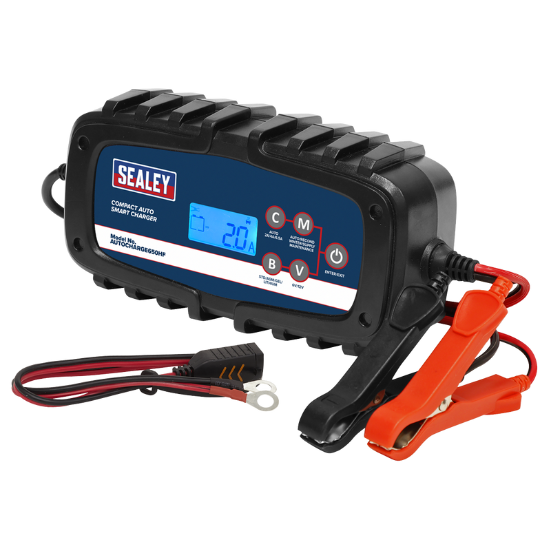 Sealey AUTOCHARGE650HF 6/12V Compact Auto Smart Charger & Maintainer 6.5A - additional view 2