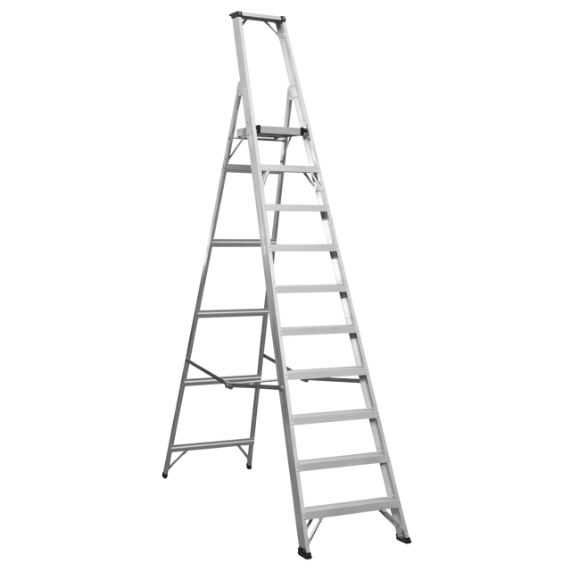 Sealey AXL10 Industrial Step Ladder 10-Tread Aluminium - EN 131