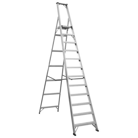 Sealey AXL12 Industrial Step Ladder 12-Tread Aluminium - BS EN 131