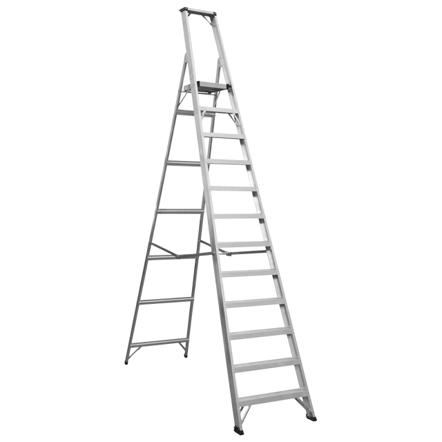 Sealey AXL12 Industrial Step Ladder 12-Tread Aluminium - BS EN 131