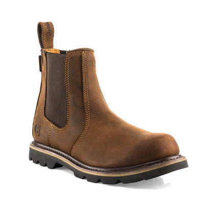 Buckbootz B1300 Leather-Lined Non-Safety Dealer Boots – Dark Brown
