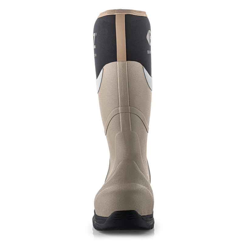 Buckbootz BBZ7000 Yulex S5S Safety Wellington Boots – Stone/Black