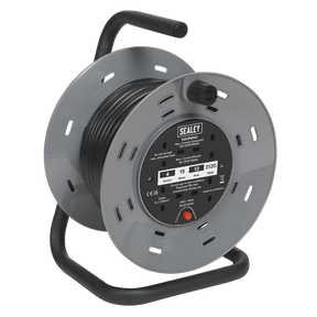 Sealey BCR153T 15m Cable Reel with Thermal Trip 4 x 230V