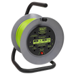 Sealey BCR153TG 15m Cable Reel with Thermal Trip 4 x 230V - Hi-Vis Green