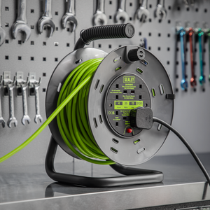 Sealey BCR25G 25m Cable Reel with Thermal Trip 4 x 230V - Hi-Vis Green - additional view 11