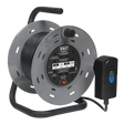 Sealey BCR25RCD 25m Cable Reel with Thermal Trip & RCD Plug 4 x 230V