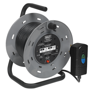 Sealey BCR25RCD 25m Cable Reel with Thermal Trip & RCD Plug 4 x 230V - additional view 2