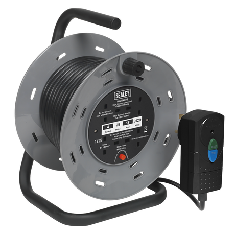 Sealey BCR25RCD 25m Cable Reel with Thermal Trip & RCD Plug 4 x 230V - additional view 2