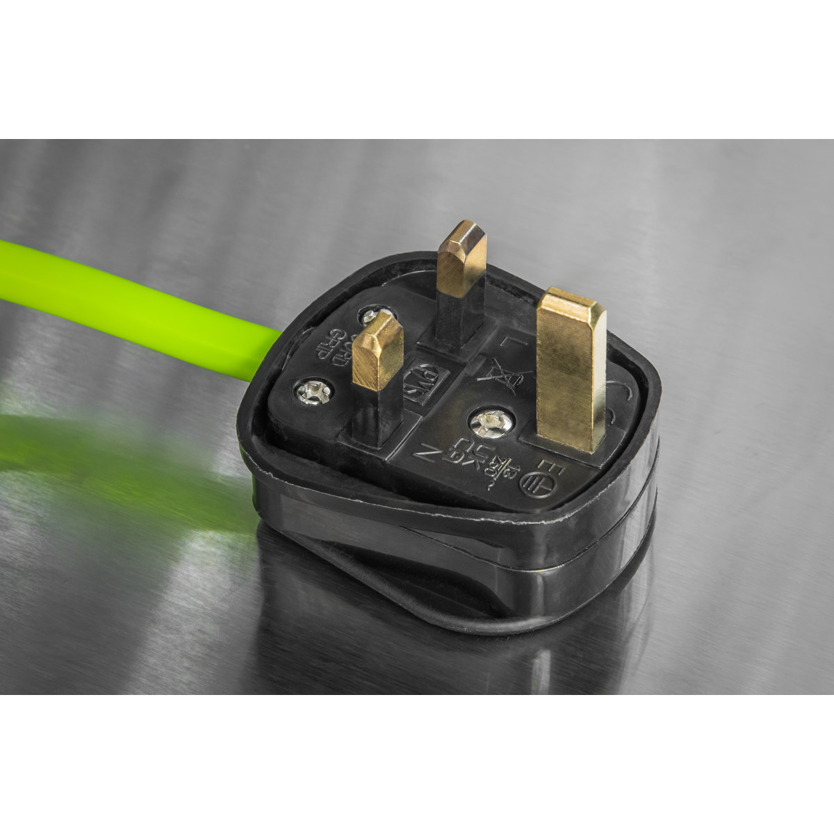 Sealey BCR50G 50m Cable Reel with Thermal Trip 4 x 230V - Hi-Vis Green - additional view 5