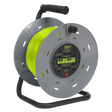 Sealey BCR50G 50m Cable Reel with Thermal Trip 4 x 230V - Hi-Vis Green