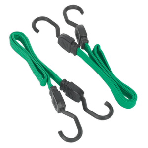 Sealey BCS16 Flat Bungee Cord Set 610mm 2pc