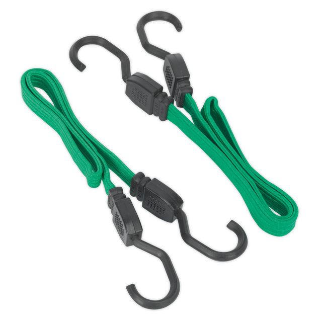 Sealey BCS16 Flat Bungee Cord Set 610mm 2pc