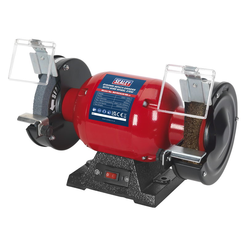 Sealey BG150XLW/98 Bench Grinder 150mm with Wire Wheel 370W/230V - additional view 6