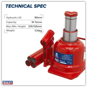 Sealey BJ10LE Low Profile Telescopic Bottle Jack 10 Tonne - additional view 15