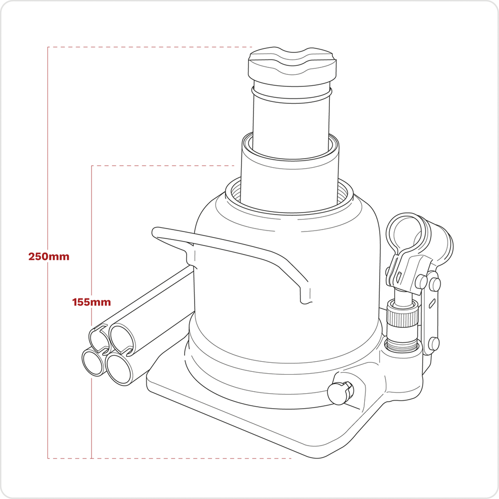 Sealey BJ20LE Low Profile Telescopic Bottle Jack 20 Tonne - additional view 10