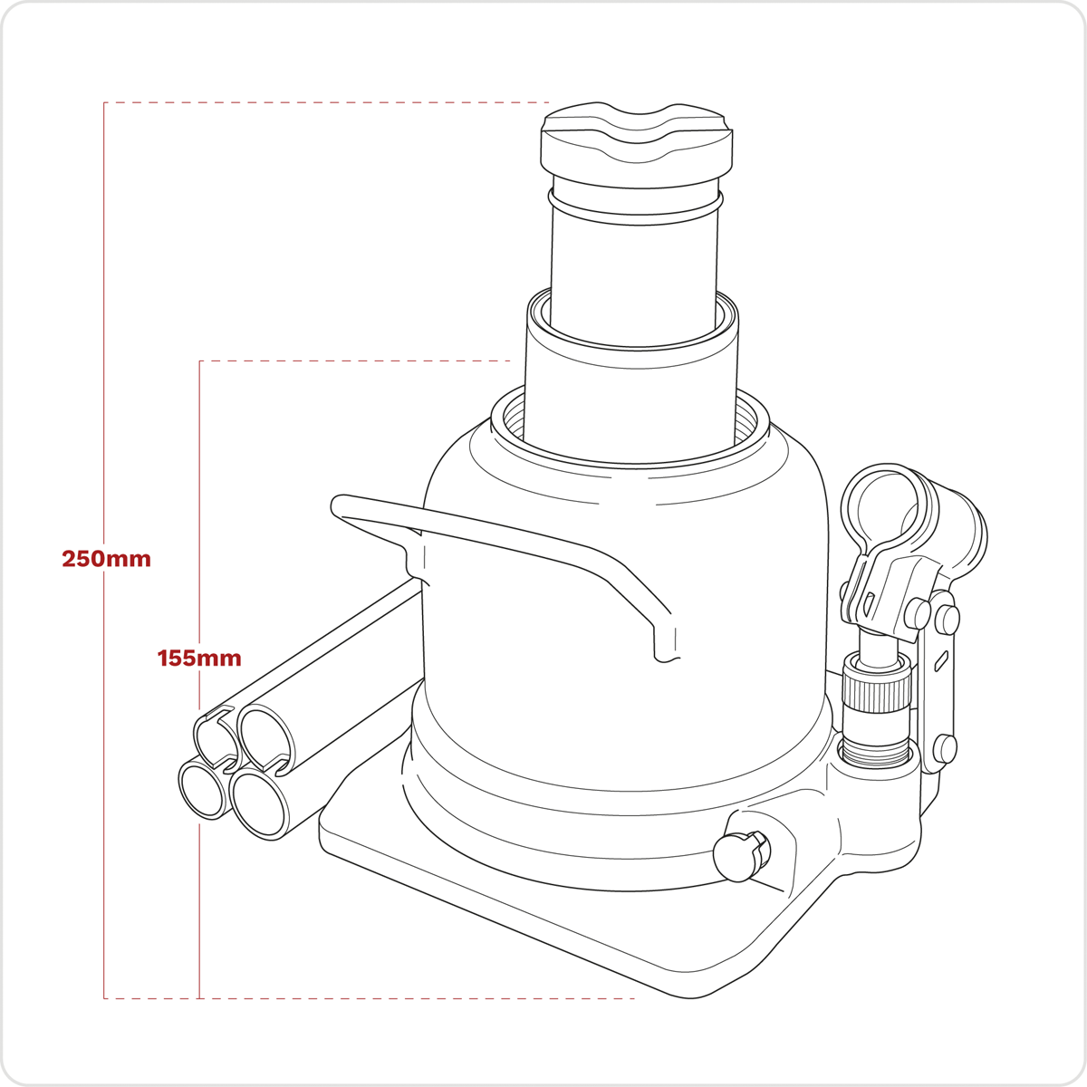 Sealey BJ20LE Low Profile Telescopic Bottle Jack 20 Tonne - additional view 10