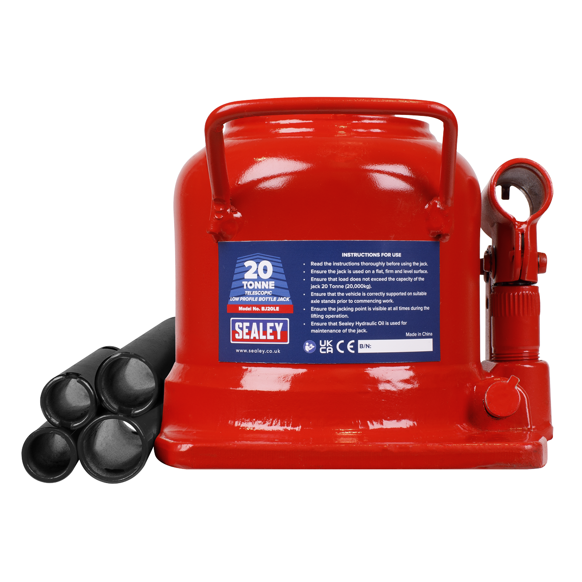 Sealey BJ20LE Low Profile Telescopic Bottle Jack 20 Tonne - additional view 2