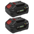 Sealey BK04 SV20 Series Power Tool Battery 20V 4Ah - Pack of 2