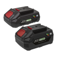 Sealey BK24 SV20 Series Power Tool Battery 20V 2Ah & 4Ah - Pack of 2