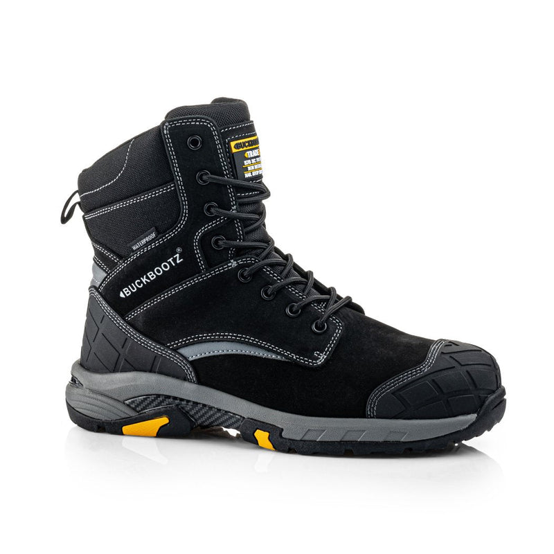 Buckbootz Blastz Tradez Waterproof High-Leg Lace/Zip Safety Boots
