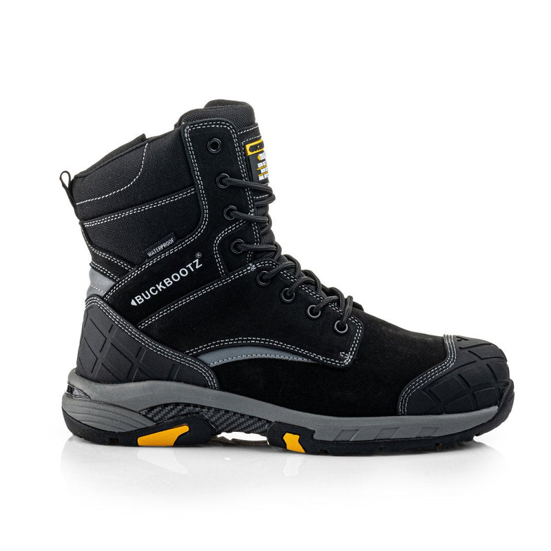 Buckbootz Blastz Tradez Waterproof High-Leg Lace/Zip Safety Boots