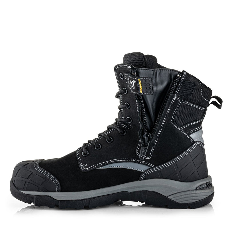 Buckbootz Blastz Tradez Waterproof High-Leg Lace/Zip Safety Boots