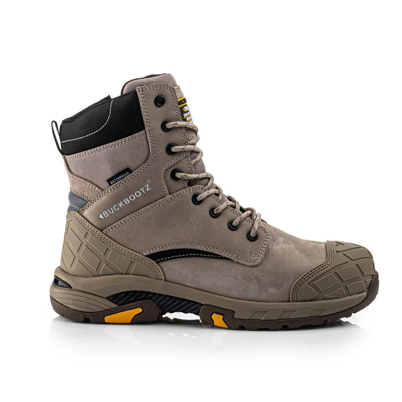 Buckbootz Blastz Tradez Waterproof High-Leg Lace/Zip Safety Boots