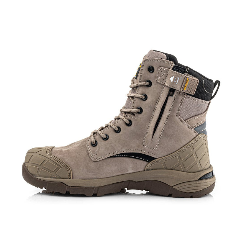 Buckbootz Blastz Tradez Waterproof High-Leg Lace/Zip Safety Boots