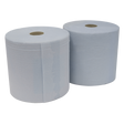 Sealey BLU400 2-Ply Blue Wiper Roll 400m x 260mm - Pack of 2