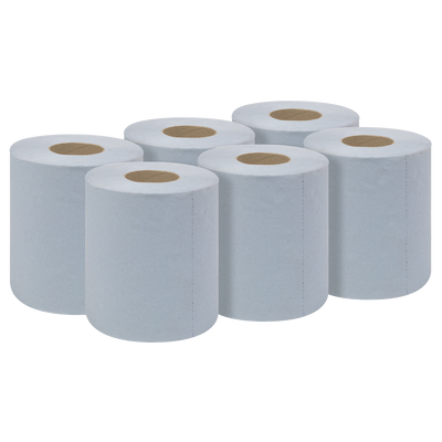 Sealey BLU60 2-Ply Embossed Blue Paper Roll 60m - Pack of 6