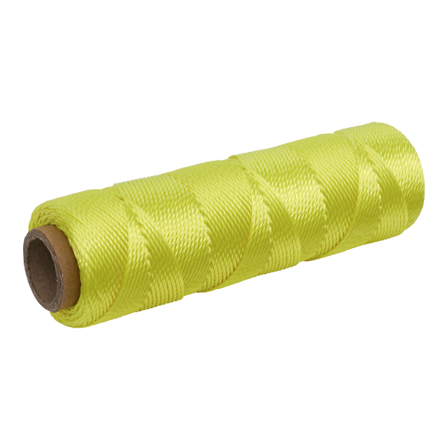 Sealey BLY1 Braided Nylon Brick Line 76m - Yellow