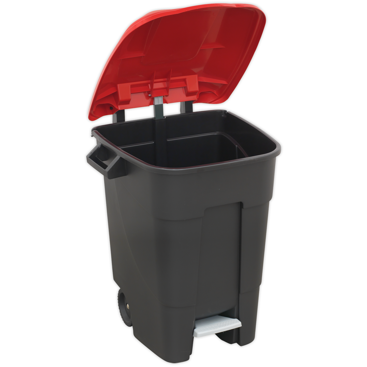 Sealey BM100PR Refuse/Wheelie Bin with Foot Pedal 100L - Red - additional view 3