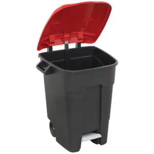 Sealey BM100PR Refuse/Wheelie Bin with Foot Pedal 100L - Red - additional view 3