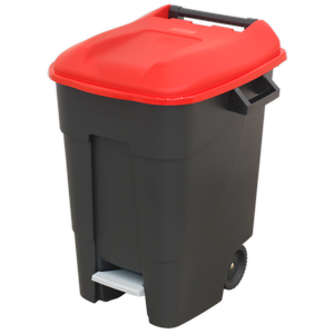 Sealey BM100PR Refuse/Wheelie Bin with Foot Pedal 100L - Red - additional view 2