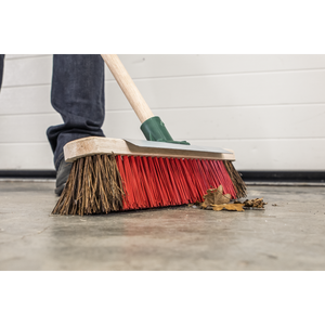 Sealey BM16SC Heavy-Duty Stiff/Hard Bristle Broom with Scraper 16"(405mm) - additional view 2
