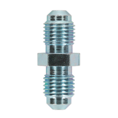 Sealey BN3824MC Brake Tube Connector Male to Male 3/8"UNF x 24tpi - Pack of 10