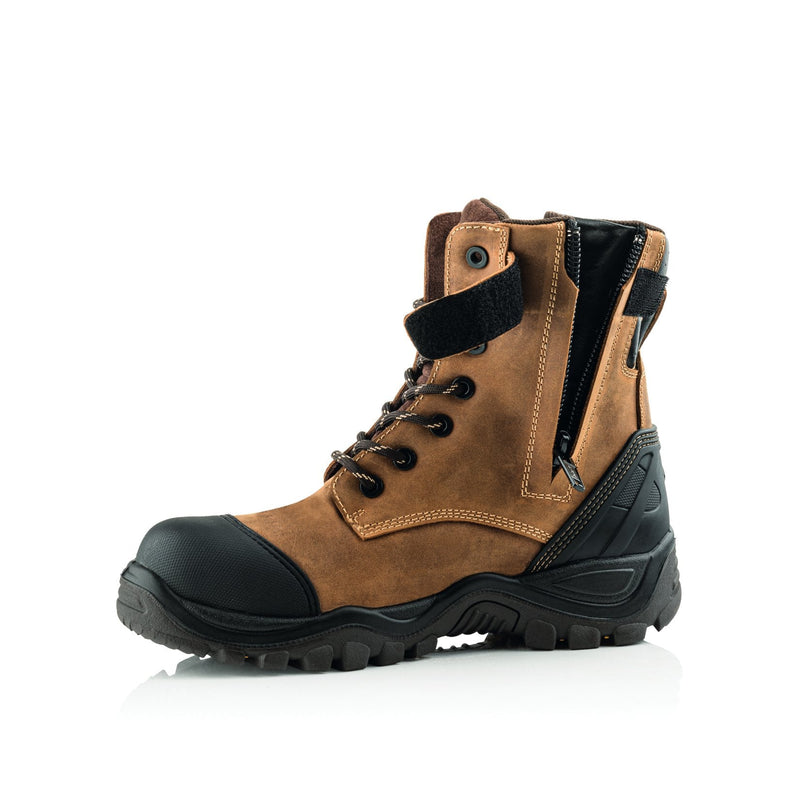 Buckbootz BSH008 Buckshot Waterproof High-Leg Lace/Zip Safety Boots