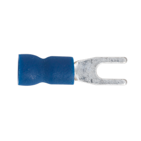 Sealey BT13 Easy-Entry Fork Terminal 3.7mm (4BA), Blue - Pack of 100