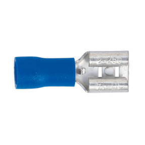 Sealey BT20 Push-On Female Terminal 6.3mm, Blue - Pack of 100