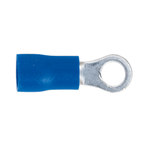 Sealey BT24 Easy-Entry Ring Terminal 4.3mm (4BA), Blue - Pack of 100