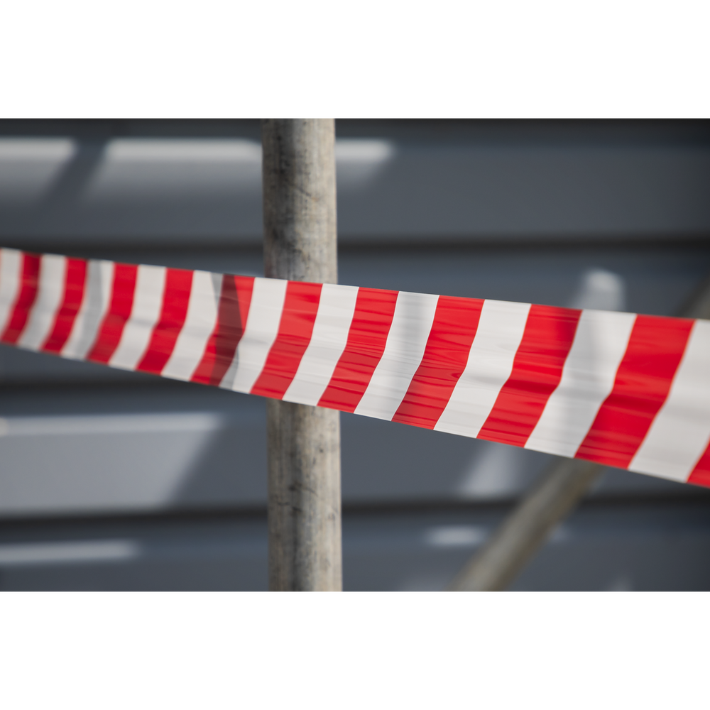 Sealey BTRW Non-Adhesive Hazard Warning Barrier Tape 80mm x 100m - Red/White - additional view 6