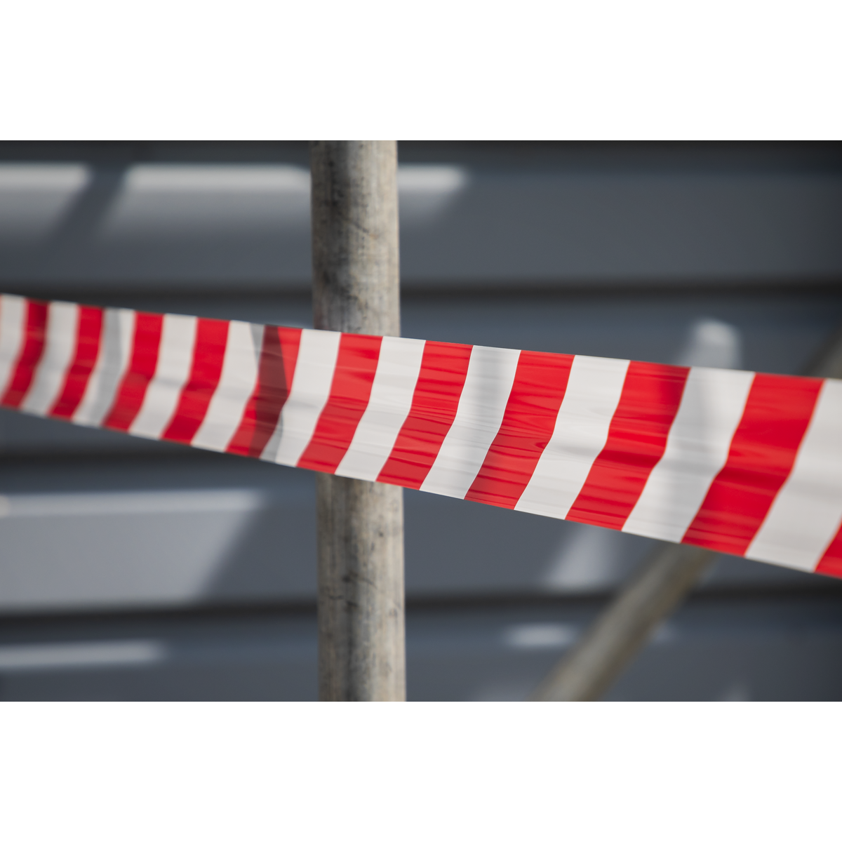 Sealey BTRW Non-Adhesive Hazard Warning Barrier Tape 80mm x 100m - Red/White - additional view 6