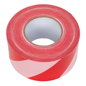 Sealey BTRW Non-Adhesive Hazard Warning Barrier Tape 80mm x 100m - Red/White - additional view 7