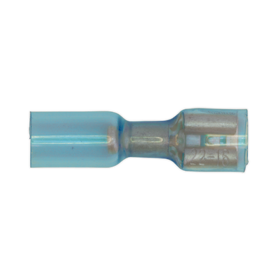 Sealey BTSPF25 Heat Shrink Push-On Female Terminal 6.4mm, Blue - Pack of 25