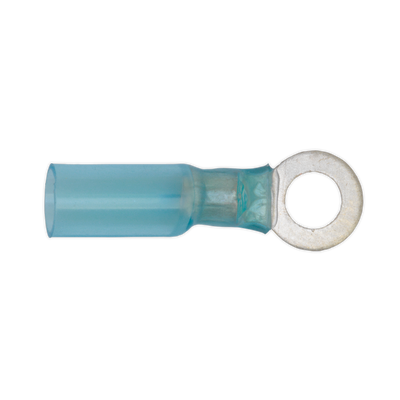 Sealey BTSR2564 Heat Shrink Ring Terminal 6.4mm, Blue - Pack of 25
