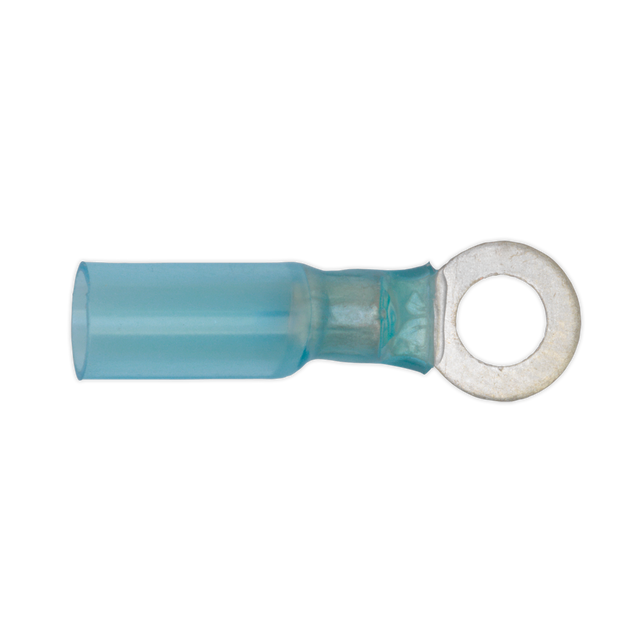 Sealey BTSR2564 Heat Shrink Ring Terminal 6.4mm, Blue - Pack of 25