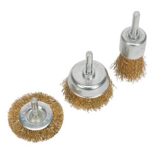 Sealey BWBS03 Crimped Wire Brush Set 3pc - additional view 2