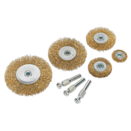 Sealey BWBS08 Crimped Wire Brush Set 8pc